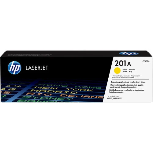 Cartouche de toner laser d'origine HP 201A - Jaune - 1/paquet CF402A