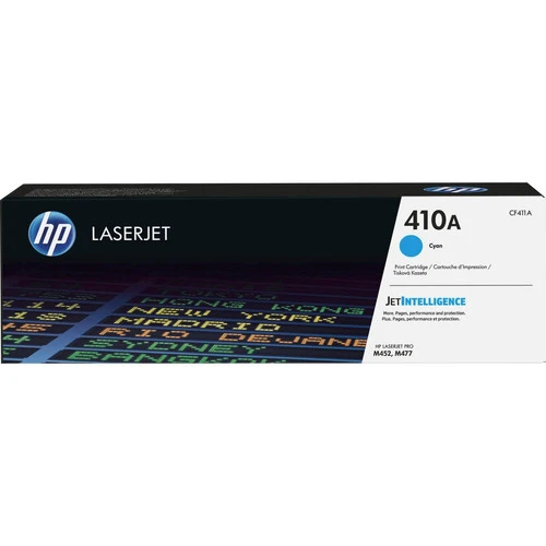 Cartouche de toner laser d'origine HP 410A - Paquet unique - Cyan - 1 unité CF411A