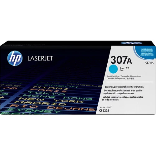 Cartouche de toner laser d'origine HP 307A (CE741A) - Paquet unique - Cyan - 1 unité CE741A