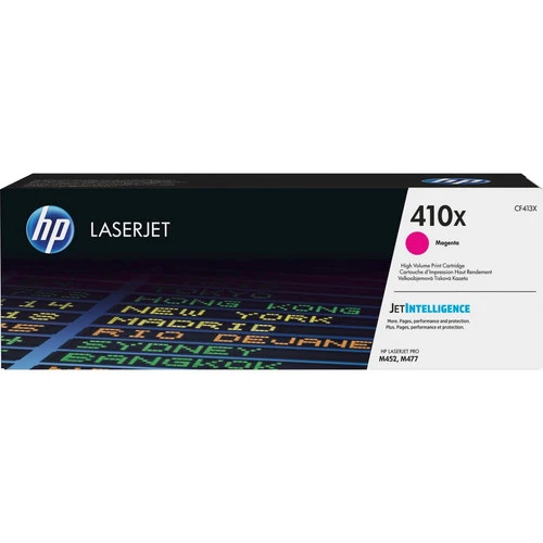 Cartouche de toner laser HP 410X (CF413X) d'origine à haut rendement - Paquet unique - Magenta - 1 de chaque CF413X