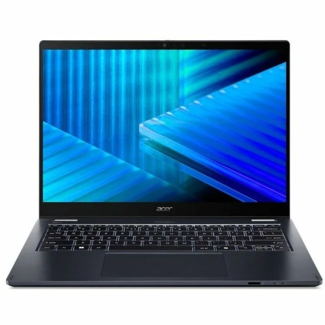 Acer TravelMate P4 Spin 14 P414RN-55 TMP414RN-55-58PE Ordinateur portable 14 en 2 convertible avec écran tactile 1 pouces - WUXGA - Intel Core Ultra 5 225U - 16 Go - SSD 512 Go - Clavier anglais et français - Bleu NX.BJ8AA.005