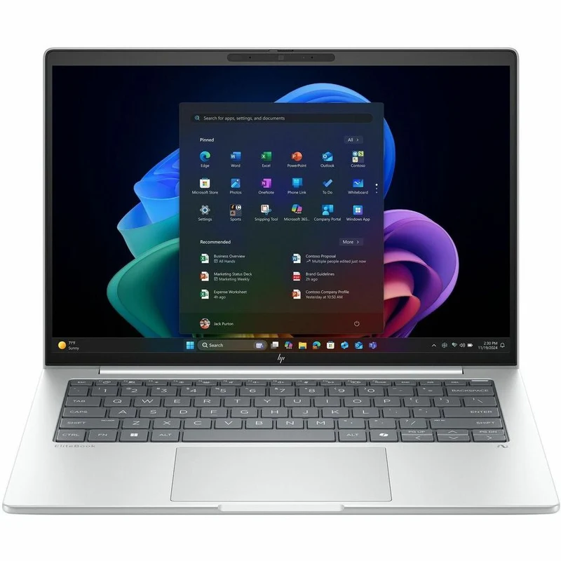 Ordinateur portable HP EliteBook 8 G1i 14" à écran tactile - WUXGA - Intel Core Ultra 5 228V - 32 Go - SSD 512 Go - Clavier anglais - Aluminium argent glacier BG7N7UT#ABA