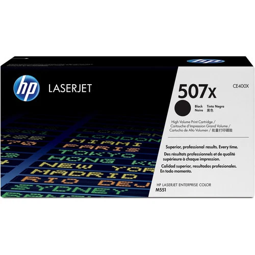 Cartouche de toner laser d'origine HP 507X (CE400X) - Paquet unique - Noir - 1 unité CE400X