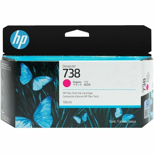Cartouche d'encre à jet d'encre d'origine HP 738 - Pack magenta 498N6A