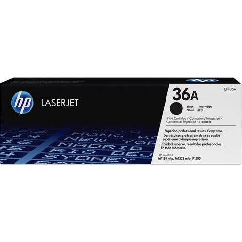 Cartouche de toner laser originale HP 36A (CB436A) à rendement standard - Paquet unique - Noir - 1 pièce CB436A