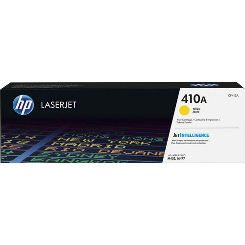 Cartouche de toner laser d'origine HP 410A - Paquet unique - Jaune - 1 unité CF412A