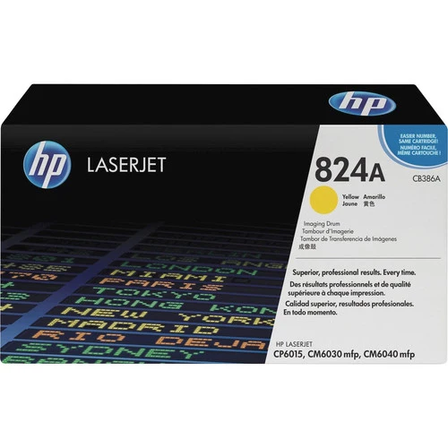 Tambour d'imagerie HP 824A (CB386A) LaserJet d'origine jaune - Pack individuel CB386A