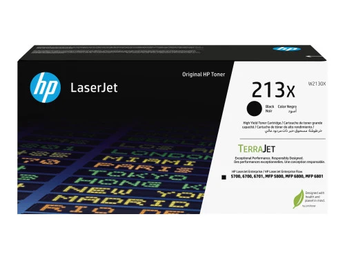 Cartouche de toner laser d'origine HP 213X - Pack noir W2130X