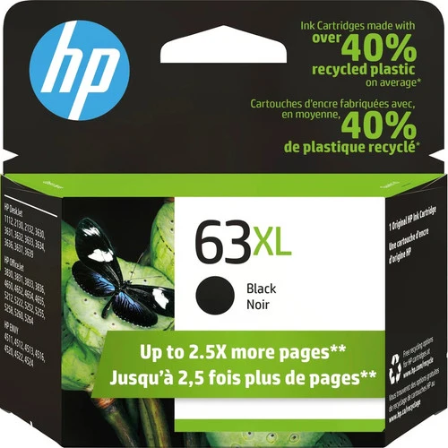 Cartouche d'encre d'origine HP 63XL - Paquet unique F6U64AN#140
