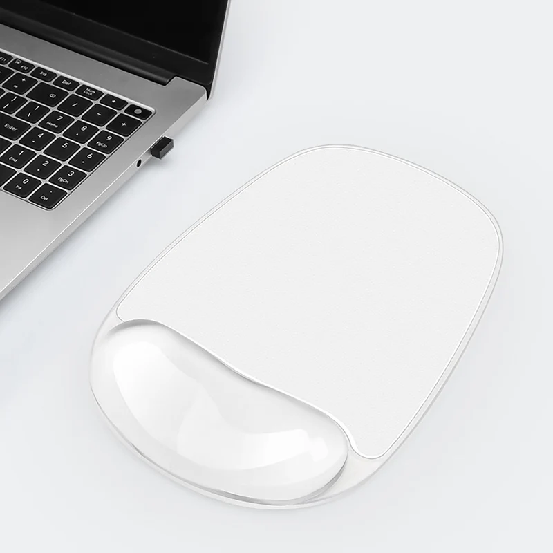 Aszqvd Gel Wrist Rest for Mouse,Ergonomic Mousepad with Clear Cushioned Palm Rest,Gel Mouse Pad with Wrist Support,Small Desk Mat,Office Desk Work Accessories for Women,Carpal Tunnel Relief (A-Clear)