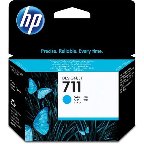 Cartouche d'encre à jet d'encre d'origine HP 711 (CZ130A) - Paquet unique - Cyan - 1 unité CZ130A