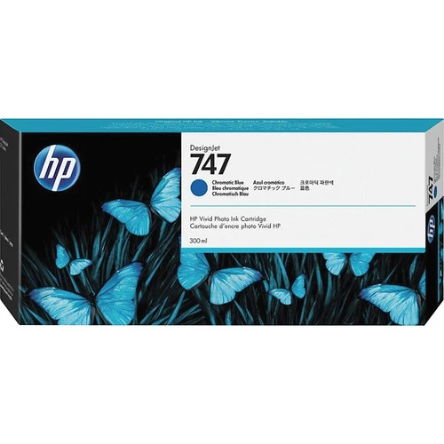 Cartouche d'encre jet d'encre d'origine HP 747 (P2V85A) - Bleu chromatique - 1 unité P2V85A