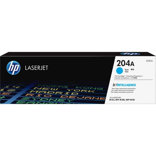 Cartouche de toner laser HP 204A (CF511A) d'origine à rendement standard - Cyan - 1 de chaque CF511A