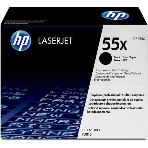 Cartouche de toner laser d'origine HP 55X (CE255X) - Paquet unique - Noir - 1 unité CE255X