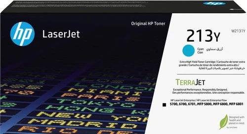 Cartouche de toner laser HP 213Y d'origine - Pack cyan W2131Y