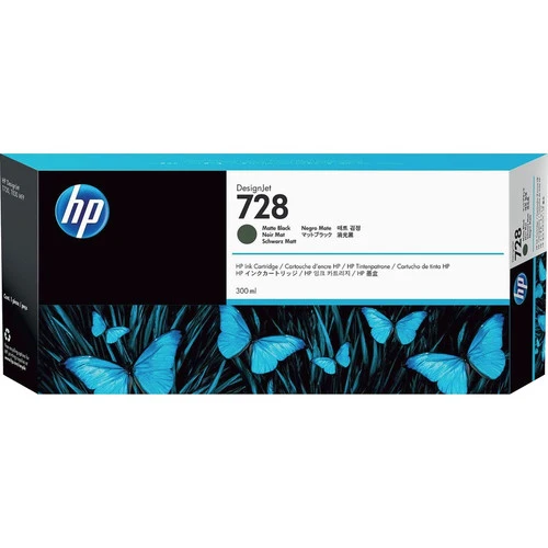 Cartouche d'encre à jet d'encre d'origine HP 728 - Pack noir mat F9J68A