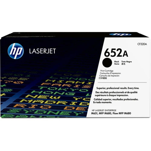 Cartouche de toner laser d'origine HP 652A (CF320A) - Paquet unique - Noir - 1 de chaque CF320A