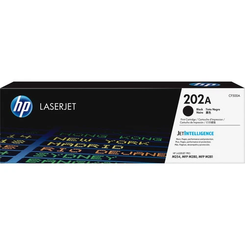 Cartouche de toner laser HP 202A (CF500A) d'origine à rendement standard - Noir - 1 de chaque CF500A