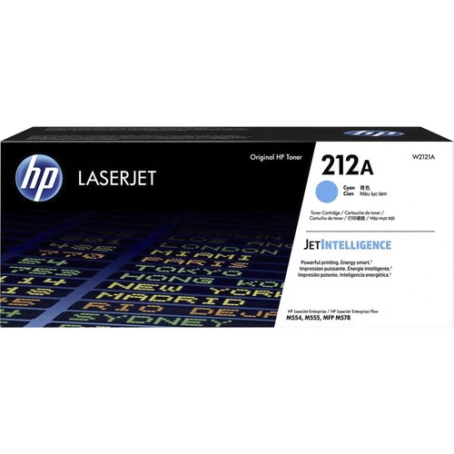 Cartouche de toner laser HP 212A d'origine à rendement standard - Cyan - 1 unité W2121A