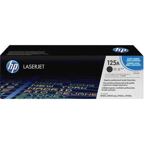 Cartouche de toner laser originale HP 125A (CB540A) à rendement standard - Paquet unique - Noir - 1 pièce CB540A