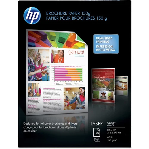 Papier pour brochures brillant HP - Blanc Q6611A