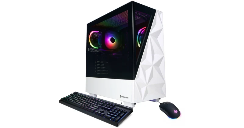 Ordinateur de bureau gaming CyberPowerPC Gamer Master GMAI5000CPG - AMD Ryzen 7 9700X - 16 Go - SSD 2 To - Moyenne tour - Blanc GMAI5000CPG