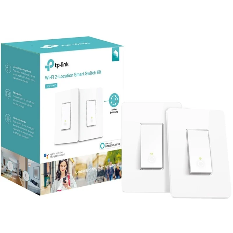 Interrupteur intelligent Wi-Fi Kasa, kit 3 voies HS210 KIT