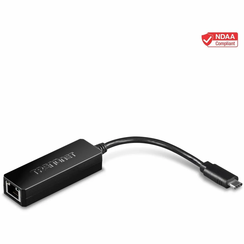Adaptateur réseau filaire TRENDnet USB Type-C vers Gigabit Ethernet LAN pour Windows et Mac ; Compatible avec Windows 10 ; et Mac OS X 10.6 et supérieur ; Économie d'énergie; longueur de 5 pouces ; TUC-ETG TUC-ETG