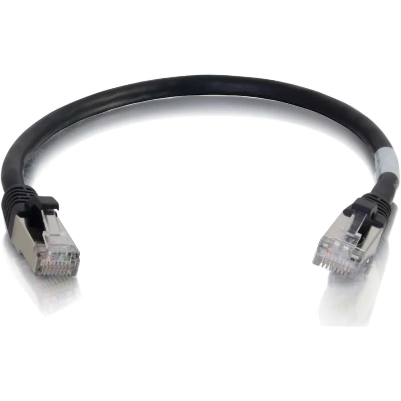 Câble de raccordement réseau blindé anti-accrocs Cat2 C6G 6 pouces (STP) - Noir 00981