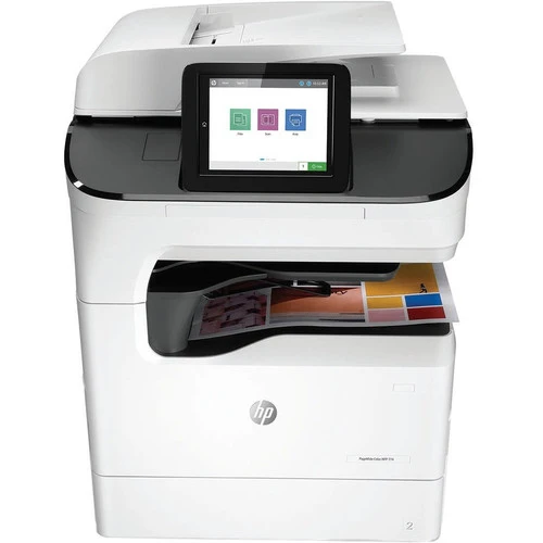 Imprimante multifonction HP 774dns Page Wide Array - Copieur/Scanner couleur - 55 ppm monochrome/55 ppm couleur - Impression 2400 x 1200 - Impression recto verso automatique - 75000 650 pages par mois - 600 feuilles d'entrée - Scanner couleur - 4 numérisation optique - Gigabit Ethernet 44PZ1A#BXNUMXH