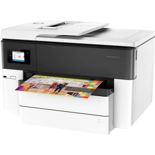 Imprimante multifonction jet d'encre HP Officejet Pro 7740 - Couleur - Copieur/Télécopieur/Scanner - 34 ppm en monochrome/34 ppm en couleur - Impression 4800 x 1200 ppp - Impression recto verso automatique - 30000 500 pages - 1200 feuilles - Entrée 5 ppp - Numérisation optique - Couleur - Télécopieur - LAN sans fil G38J1A#BXNUMXH