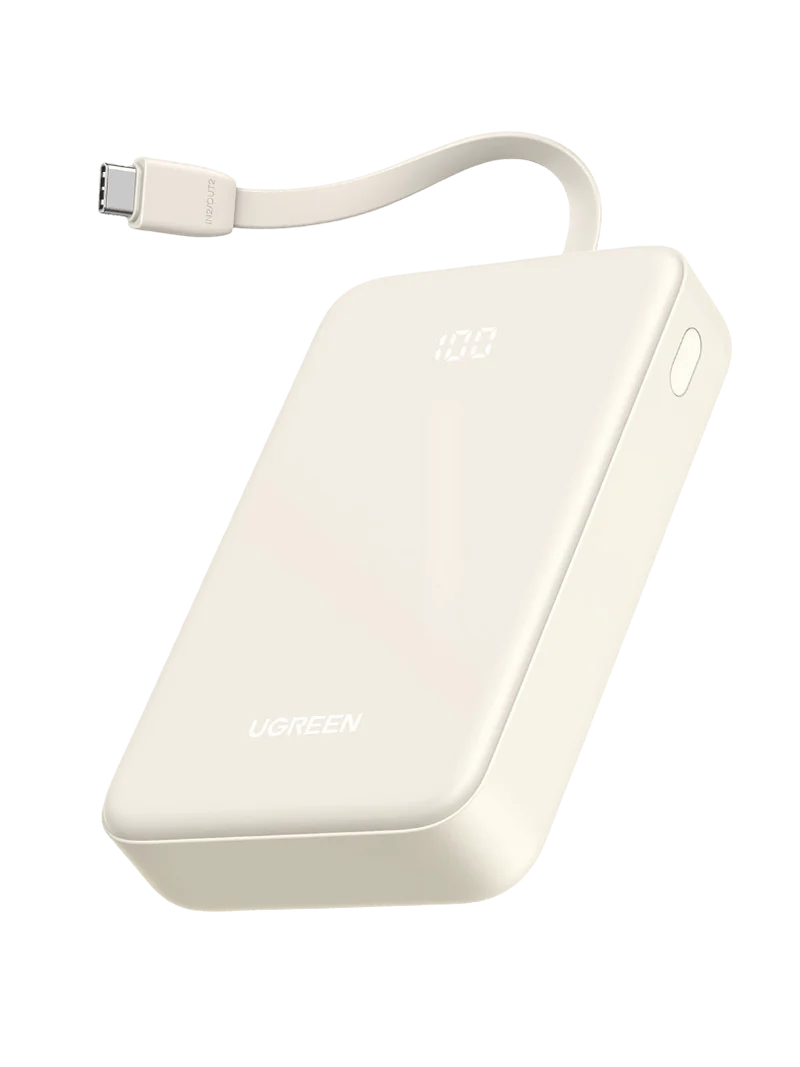 mousebows Power Bank 20000mAh 22.5W with Built-in USB-C Cable