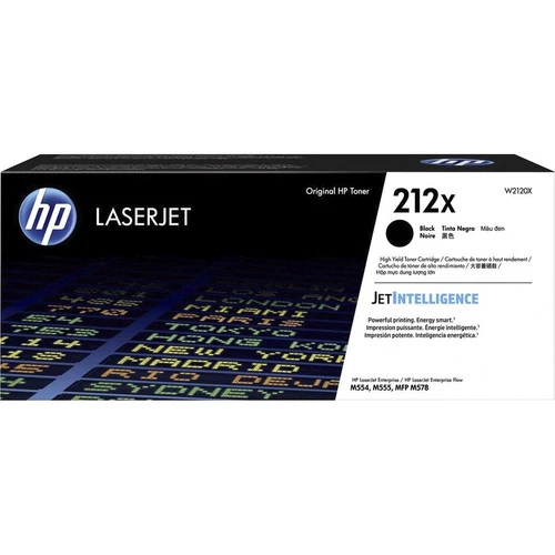 Cartouche de toner laser HP 212X d'origine à haut rendement - Noir - 1 unité W2120X
