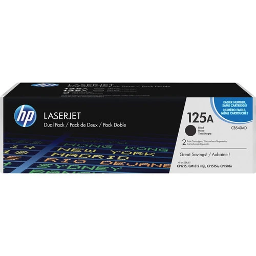 Cartouche de toner d'origine HP 125A (CB540AD) - Pack double CB540AD