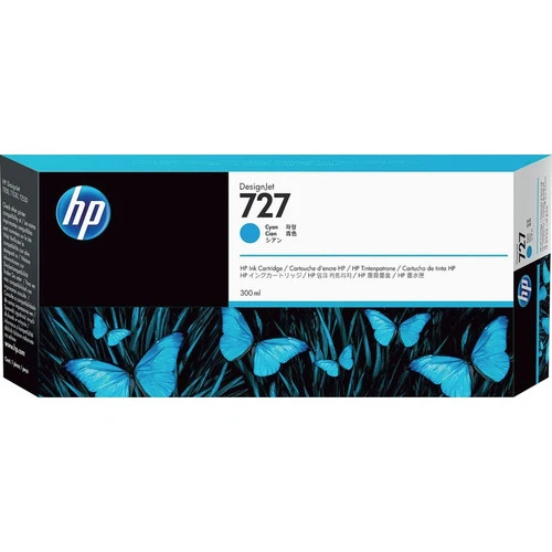 Cartouche d'encre à jet d'encre d'origine HP 727 (F9J76A) - Paquet unique - Cyan - 1 unité F9J76A
