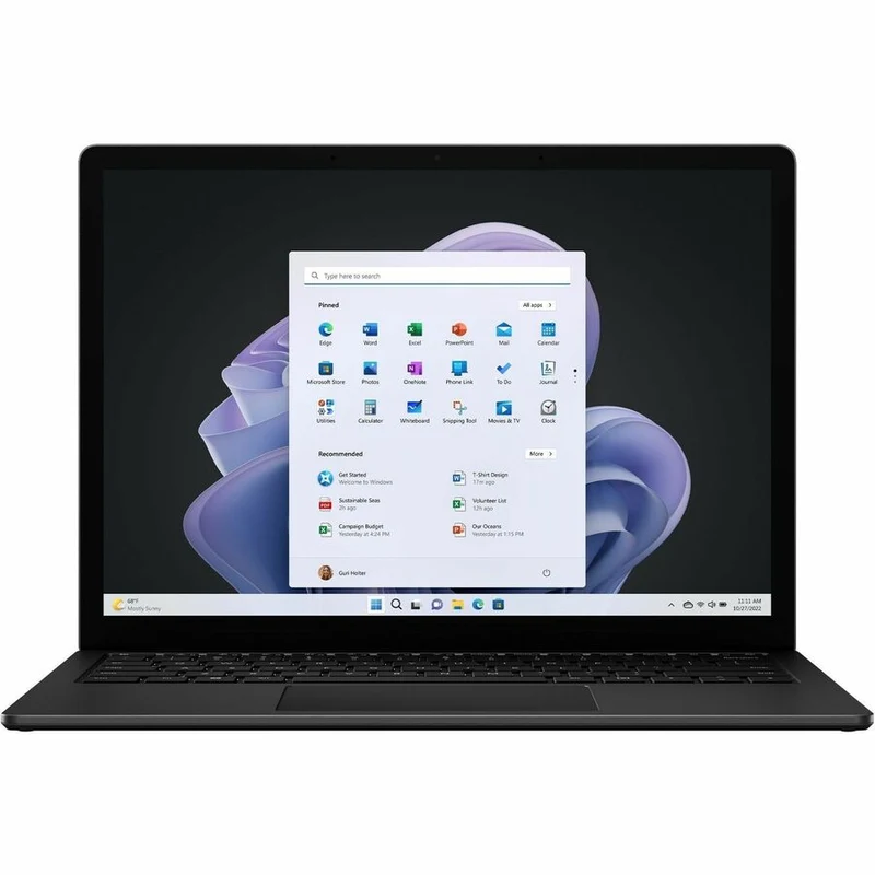 Ordinateur portable Microsoft Surface Laptop 5 15" à écran tactile - Intel Core i7 12e génération i7-1255U - Plateforme Intel Evo - 16 Go - SSD 512 Go - Clavier anglais - Noir mat RIS-00005