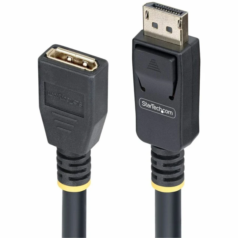 StarTech.com Câble d'extension DisplayPort 10 de 3 m, câble de protection de port DP 1.4, 1.4K 8 Hz, cordon adaptateur d'extension DisplayPort, mâle vers femelle 60F-DP10-EXTEND-CBL