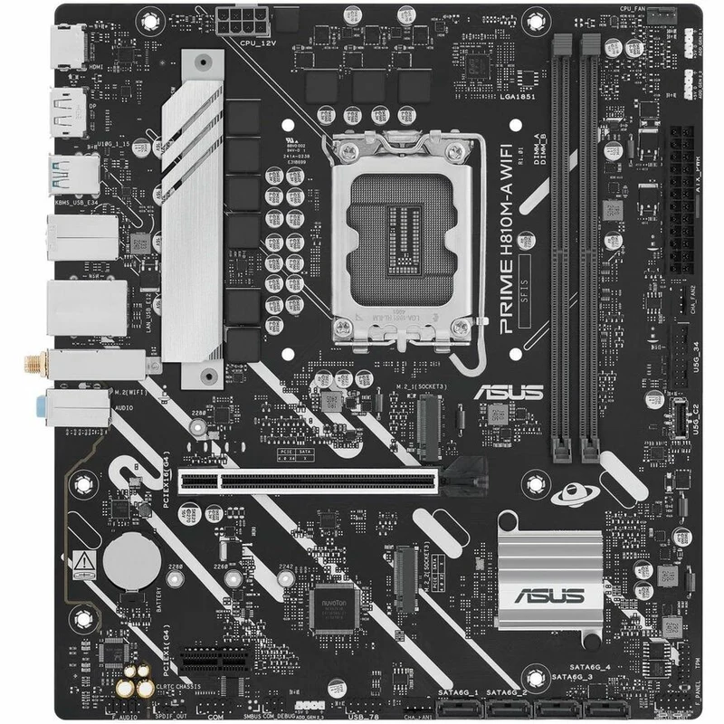 Carte mère Asus Prime H810M-A WIFI-CSM pour PC de bureau - Chipset Intel H810 - Socket LGA-1851 - Micro ATX